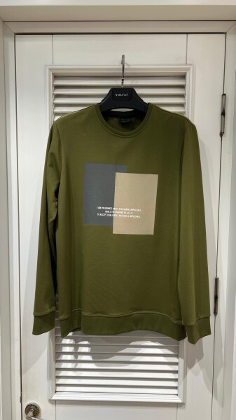 Vier Bisiklet Yaka Erkek Sweatshirt Yeşil 