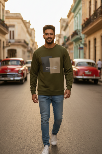 Vier Crew Neck Men's Sweatshirt Green 
