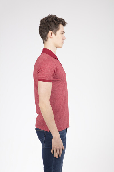 VJ Baskılı Polo Yaka Erkek Tişört - 11