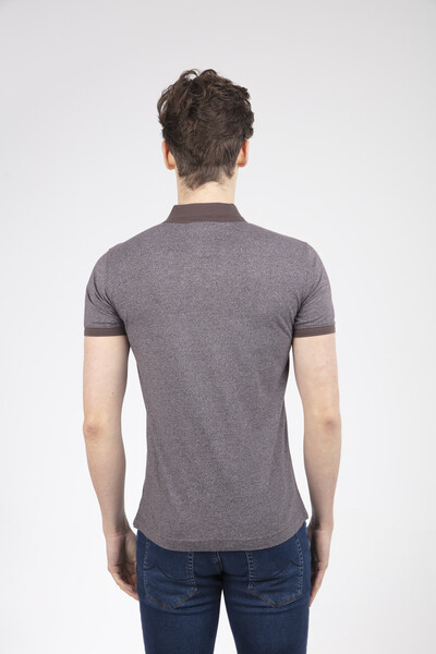 VJ Baskılı Polo Yaka Erkek Tişört - 8