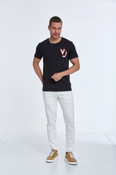 VJ Five Star Printed Cotton T-Shirt - Thumbnail