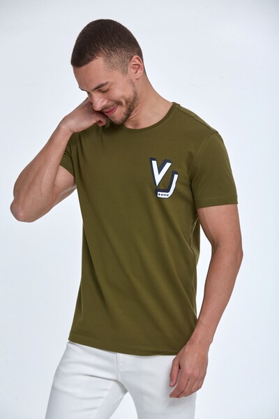 VJ Five Star Printed Cotton T-Shirt - Thumbnail