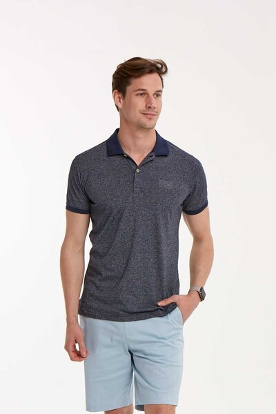 VJ Printed Polo Neck Men's T-Shirt - 25