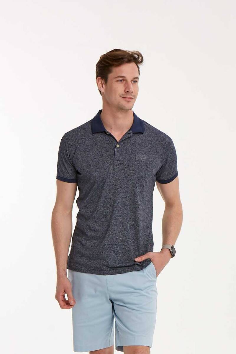 VJ Printed Polo Neck Men's T-Shirt - 25