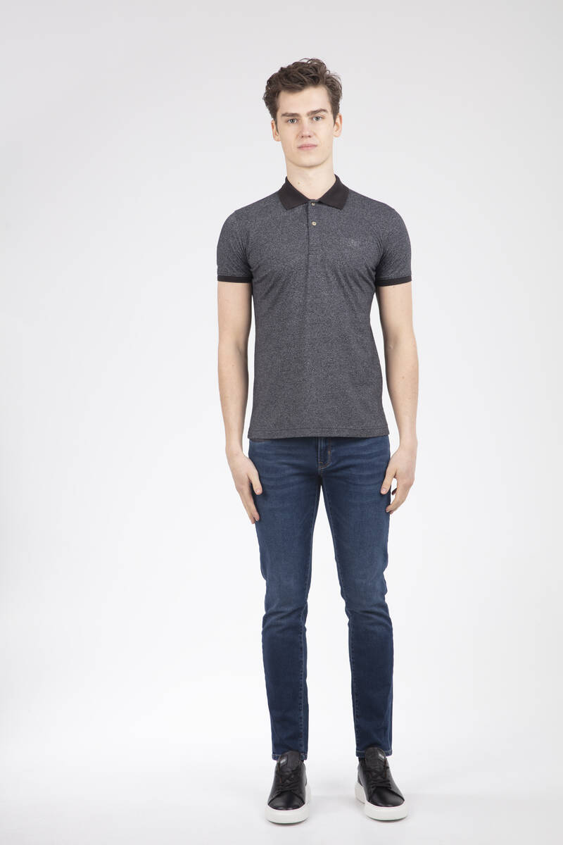 VJ Printed Polo Neck Men's T-Shirt - 17