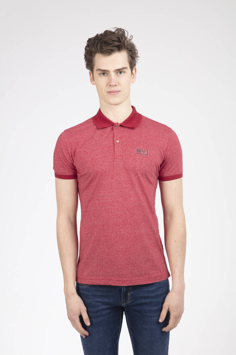 VJ Printed Polo Neck Men's T-Shirt - 10