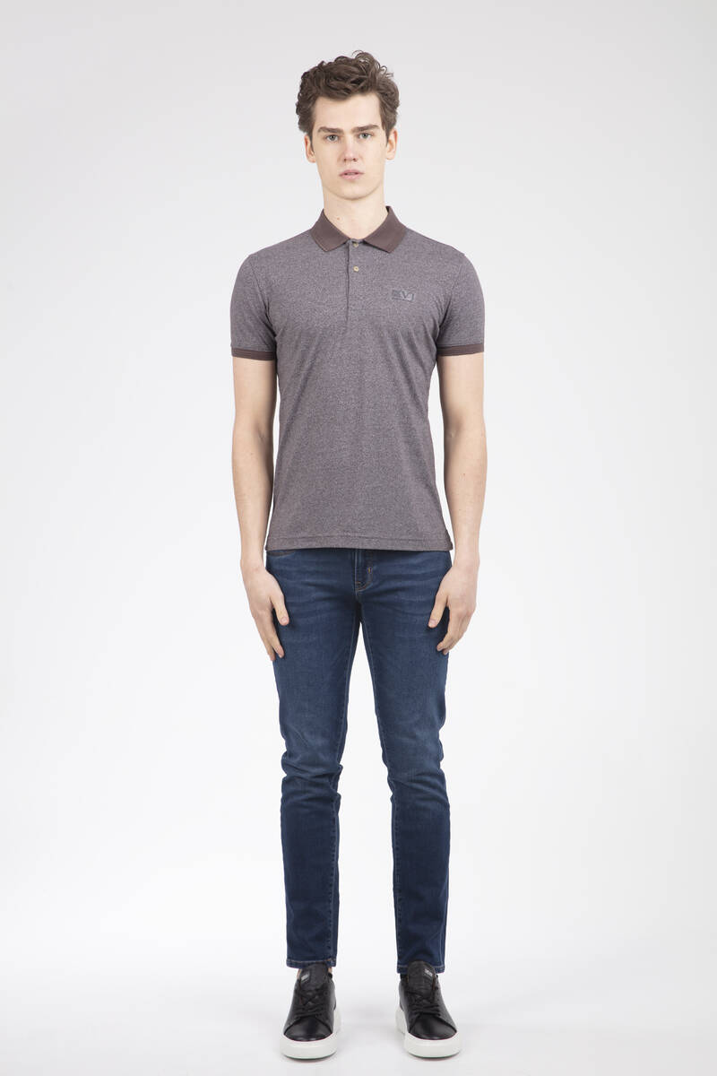 VJ Printed Polo Neck Men's T-Shirt - 5