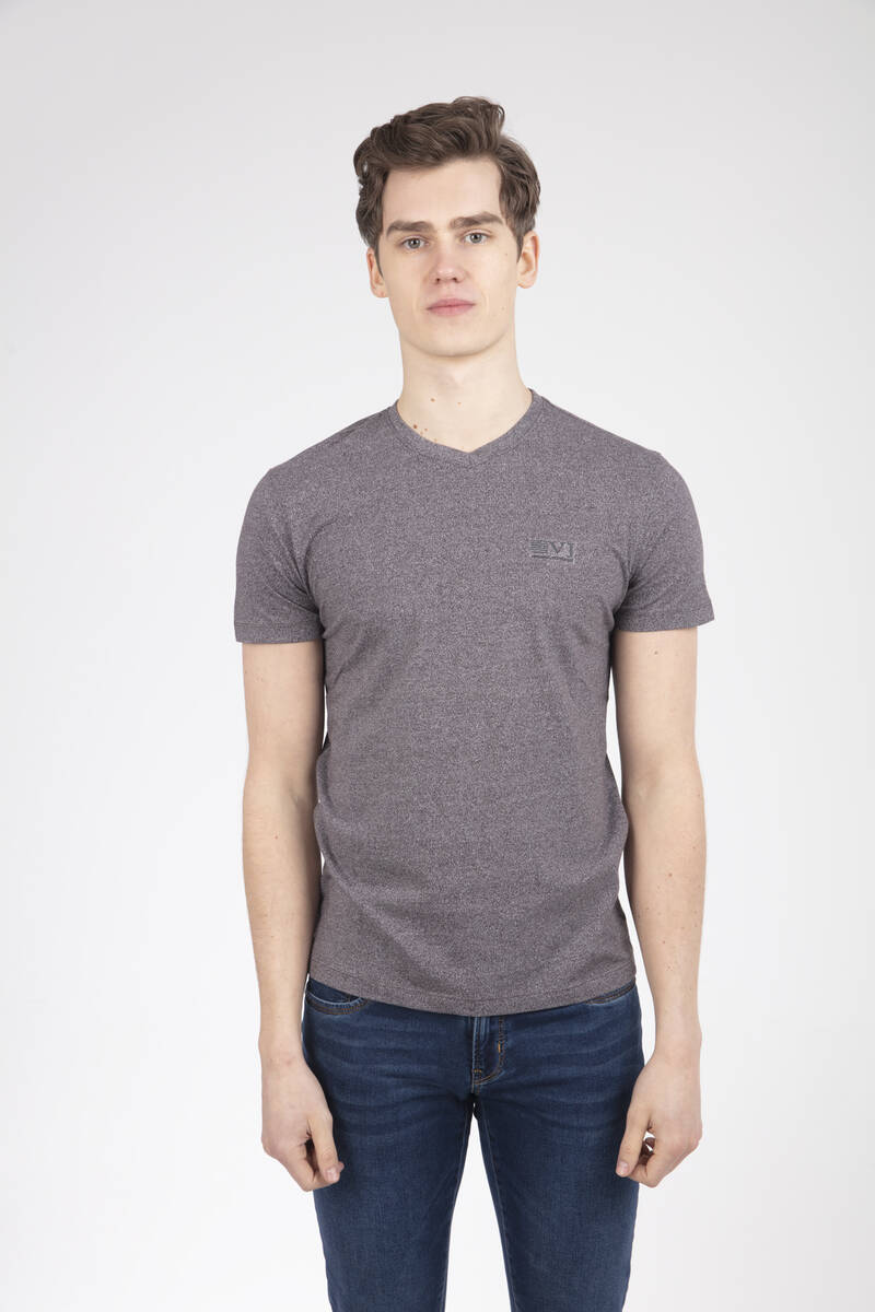 VJ Printed V Neck T-Shirt - 1