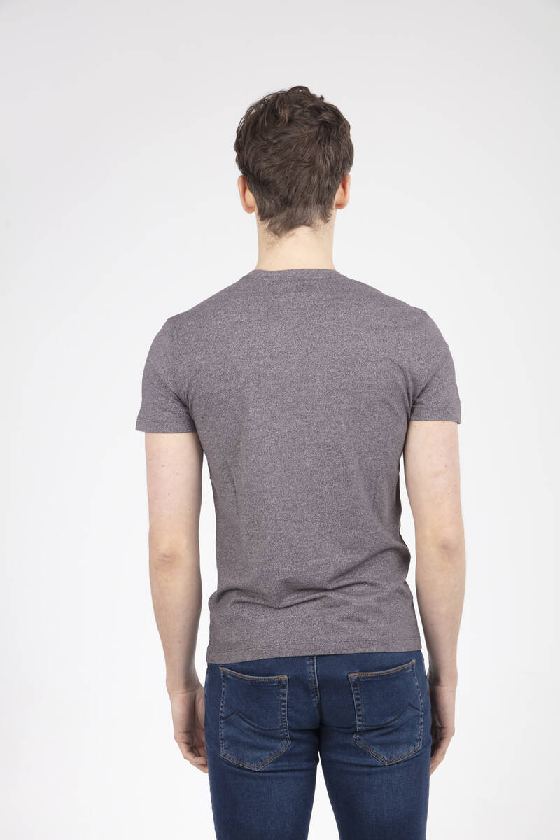 VJ Printed V Neck T-Shirt - 4
