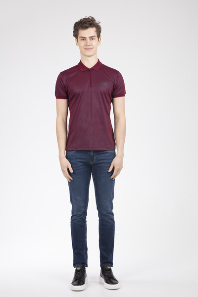 VOLTAJ - VJ Printed Zippered Polo Neck T-Shirt (1)
