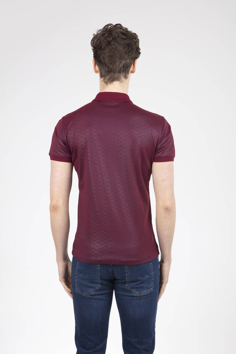 VJ Printed Zippered Polo Neck T-Shirt - 8