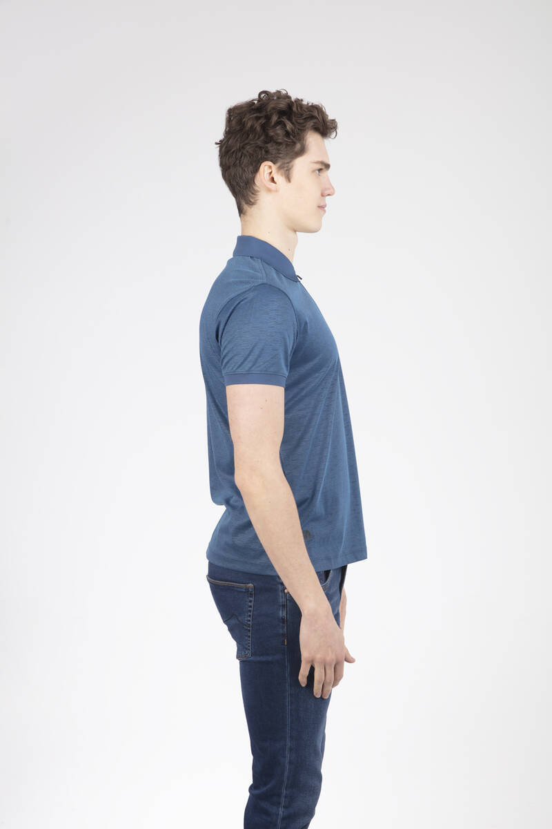 VJ Printed Zippered Polo Neck T-Shirt - 3