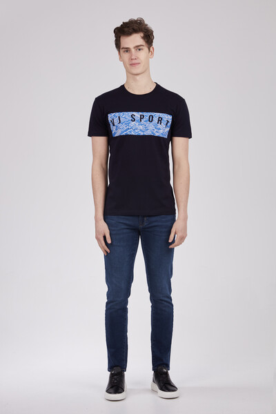 VJ SPORT Printed Round Neck Men's T-Shirt - 2