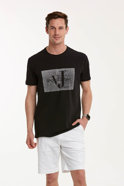VOLTAJ - Мужская футболка с круглым вырезом и принтом VJ SPORTS WEAR