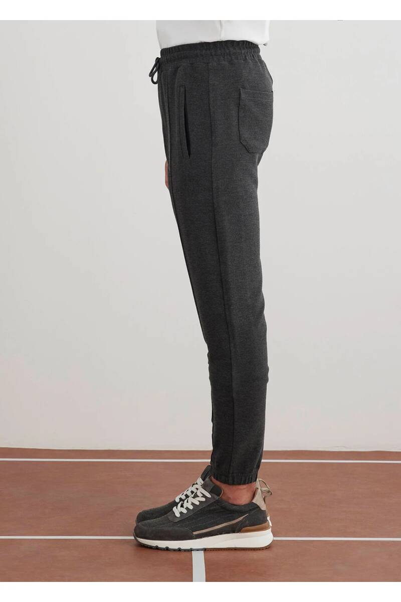 Volano Anthracite Color Knitted Fabric Jogger Pants - 2