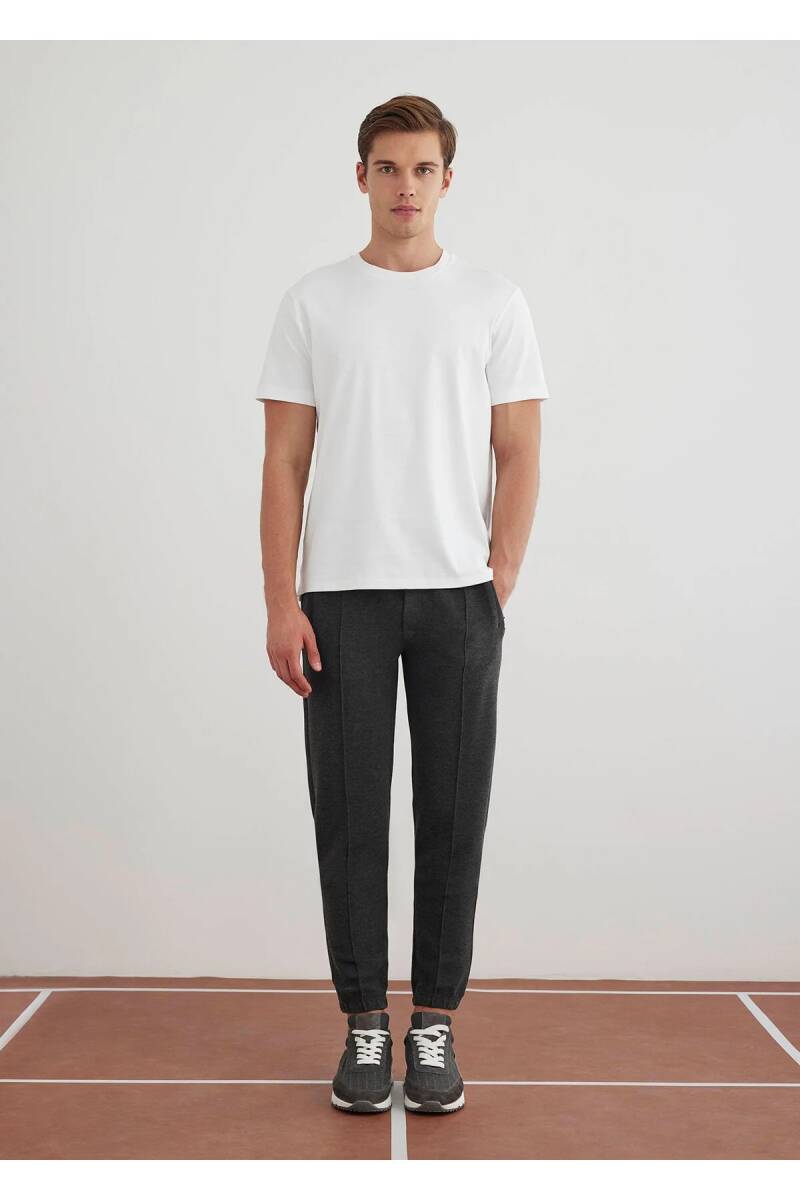 Volano Antrasit Renk Örme Kumaşdan Jogger Pantolon - 1
