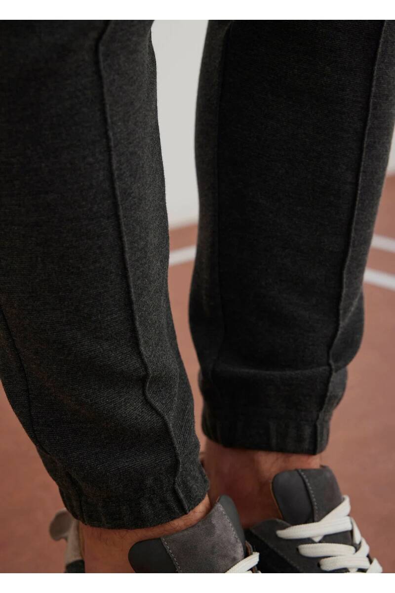 Volano Antrasit Renk Örme Kumaşdan Jogger Pantolon - 4
