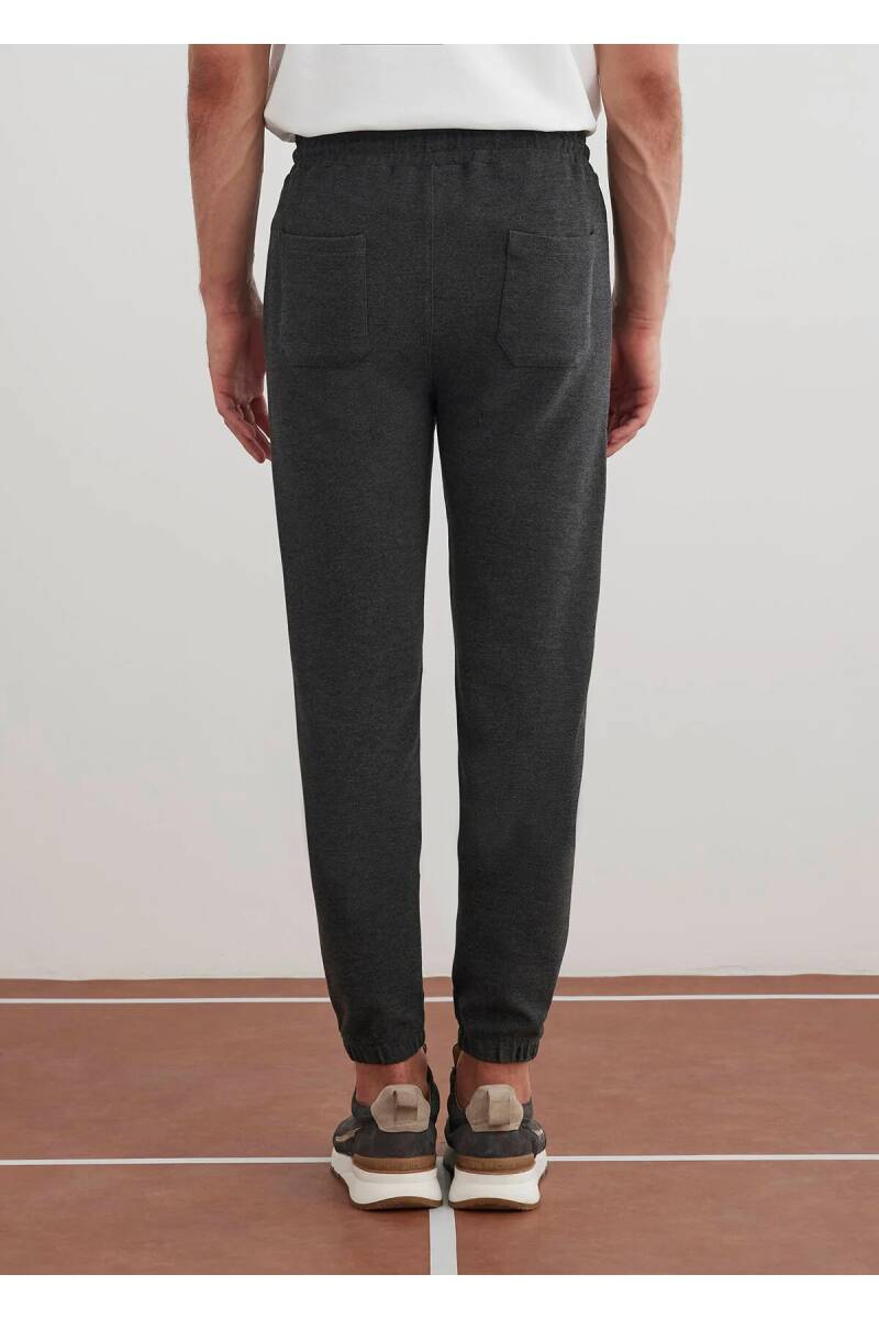 Volano Antrasit Renk Örme Kumaşdan Jogger Pantolon - 5
