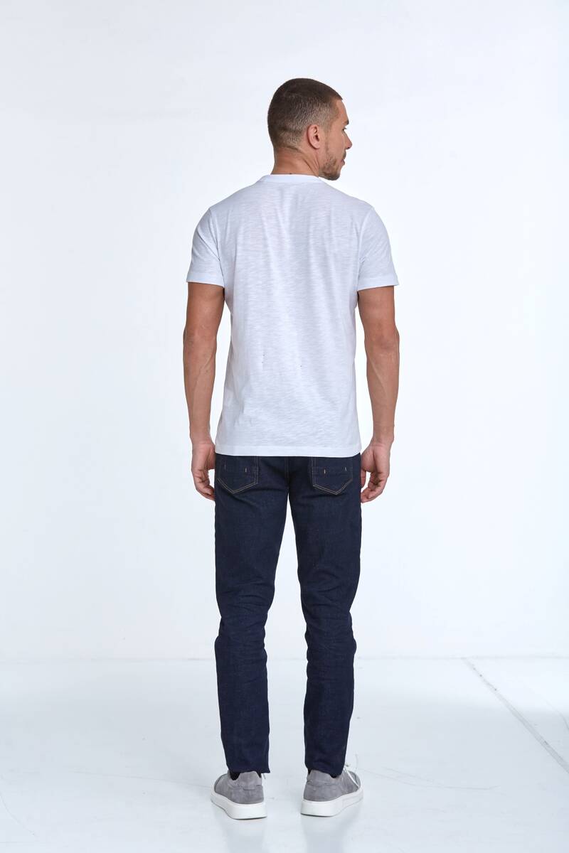 Voltaj Floral Printed Cotton Men's T-Shirt - 15