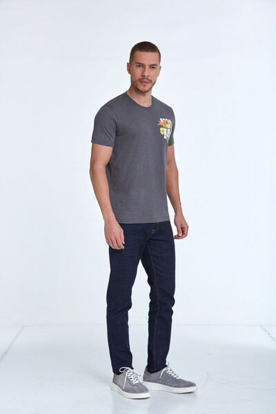 Voltaj Floral Printed Cotton Men's T-Shirt - VOLTAJ (1)