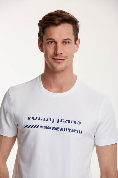 VOLTAJ JEANS BEAUTIFUL Мужская футболка с круглым вырезом - Thumbnail