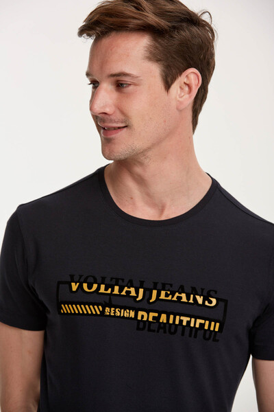 VOLTAJ JEANS BEAUTIFUL Мужская футболка с круглым вырезом - Thumbnail