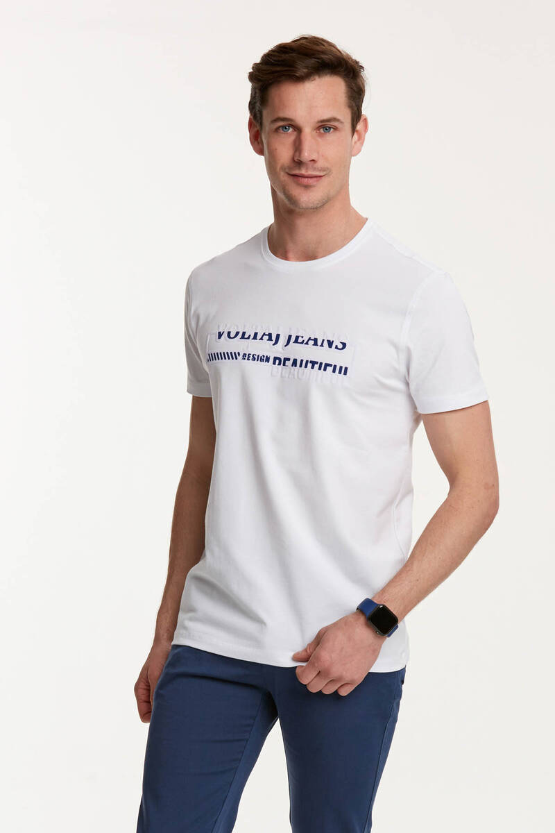 VOLTAJ JEANS BEAUTIFUL Round Neck Men's T-Shirt
