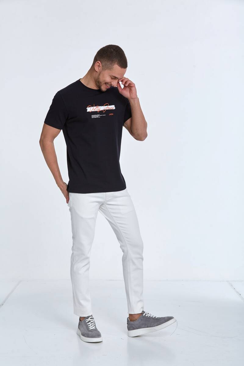 Voltaj Jeans Printed Cotton Men's T-Shirt