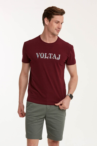 VOLTAJ - VOLTAJ Printed Round Neck Men's T-Shirt (1)