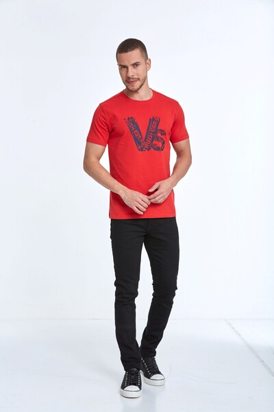 VOLTAJ - Vs Printed Cotton Crew Neck T-Shirt