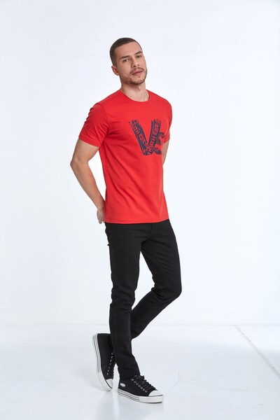 VOLTAJ - Vs Printed Cotton Crew Neck T-Shirt (1)