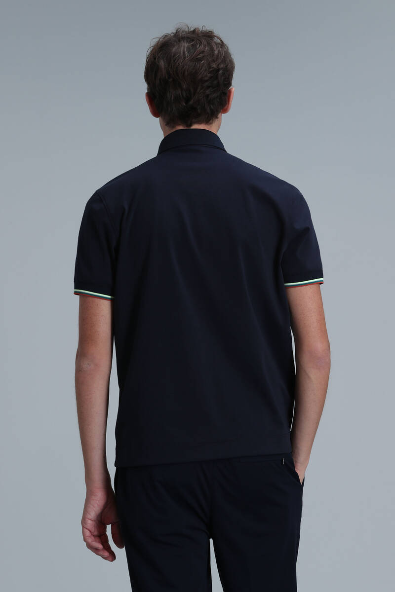 Warm Smart Men's Polo T-Shirt Navy Blue - 6