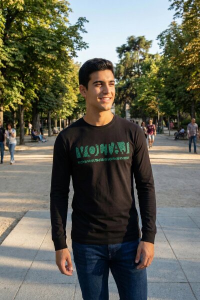 Welsh Men's Long Sleeve T-Shirt Black - 4