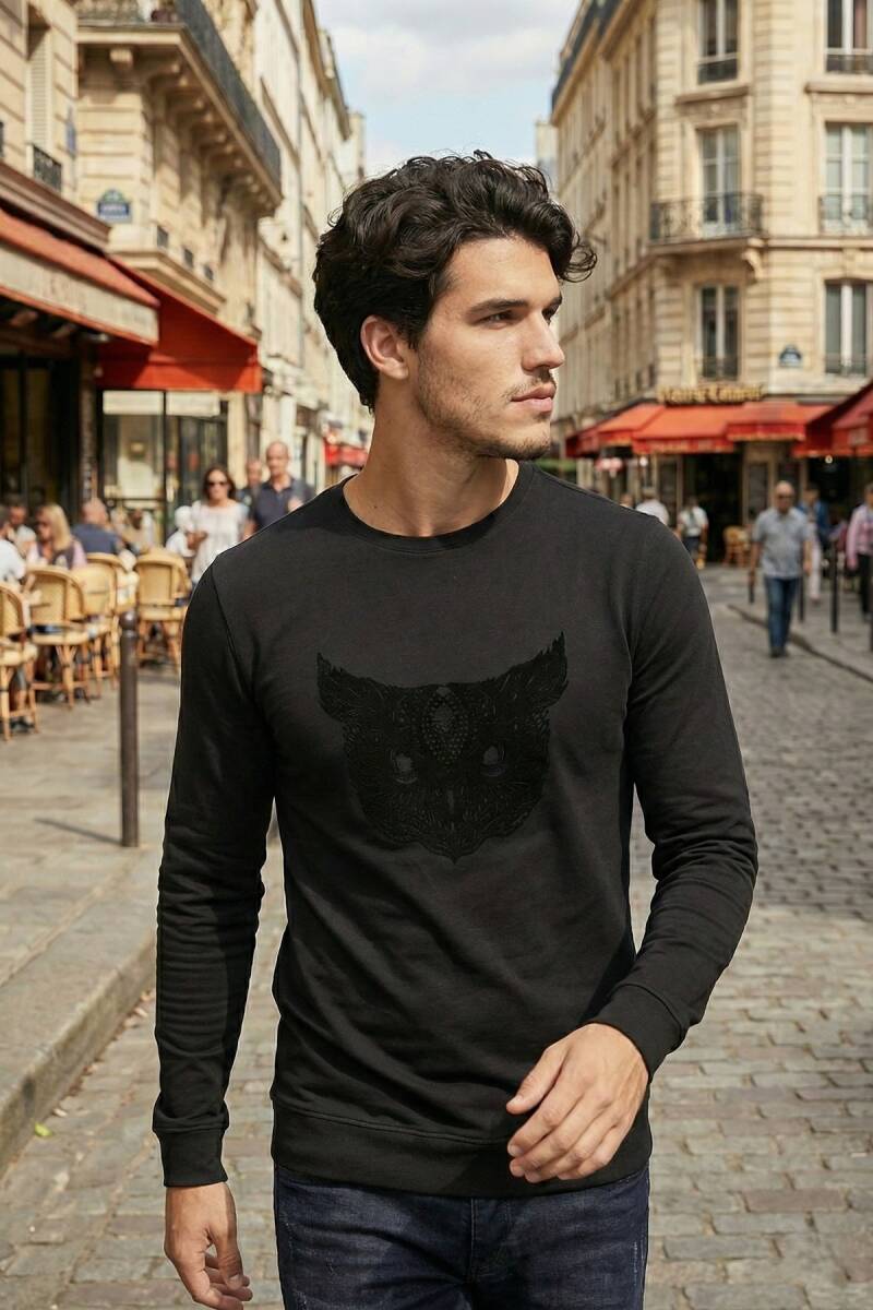 West Men's Long Sleeve T-Shirt Black - 4