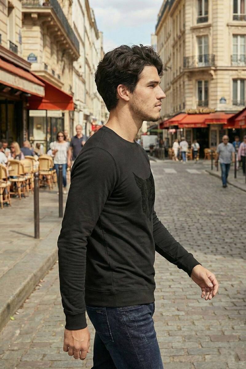 West Men's Long Sleeve T-Shirt Black - 5