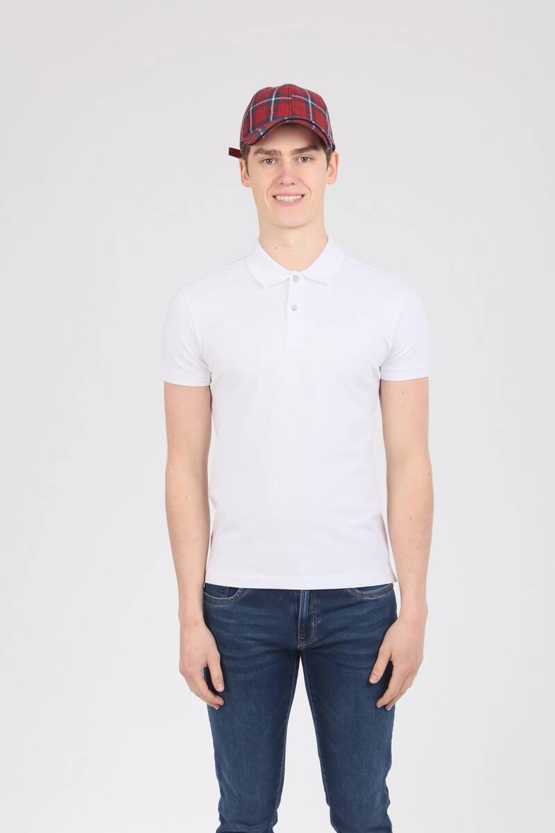 White Polo Neck T-Shirt