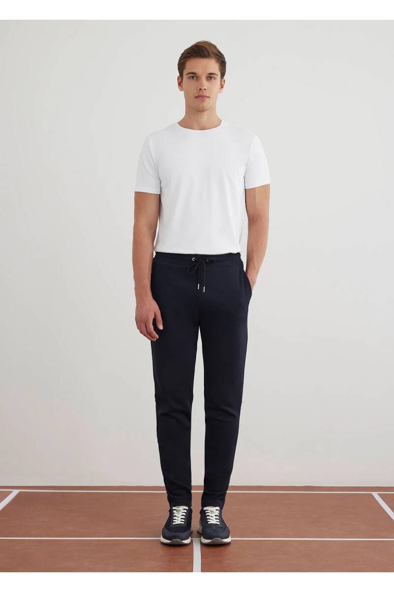 Worky Lacivert Renk Örme Kumaşdan Jogger Pantolon - 1