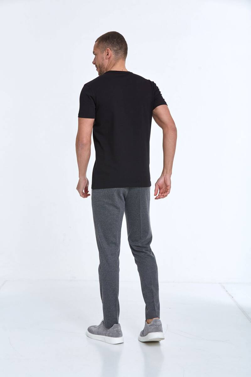 World Map Printed Crew Neck T-Shirt - 15