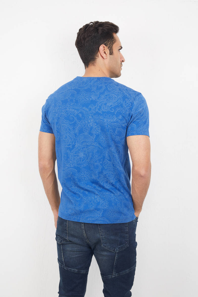 Wrap Erkek Tişört Saks - 3