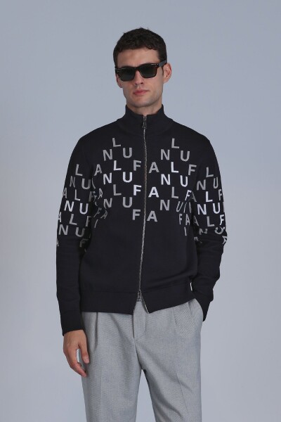 Writer Men's Cardigan Black - LUFIAN