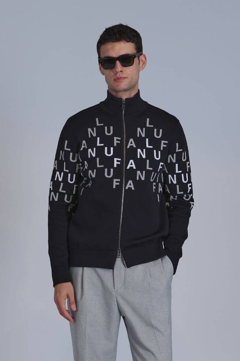 Writer Men's Cardigan Black - 1