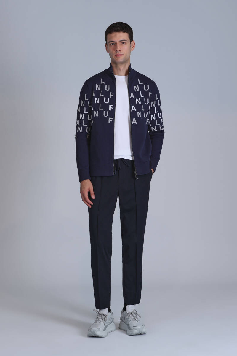 Writer Men's Cardigan Navy Blue - 2