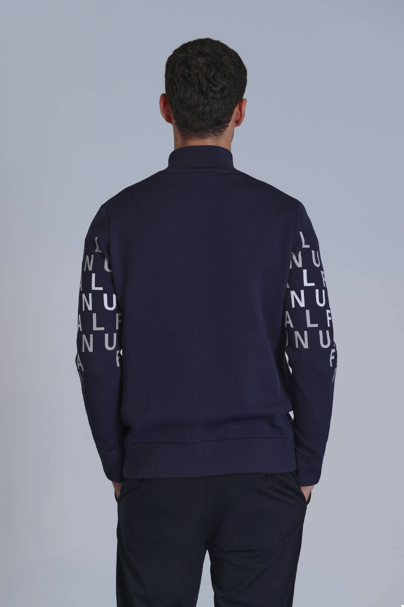 Writer Men's Cardigan Navy Blue - 6