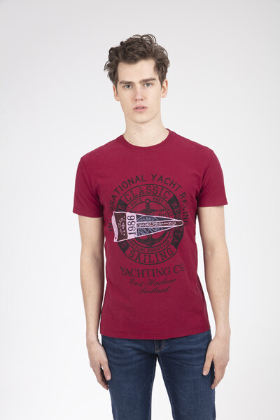 Yachting Printed Crew Neck T-Shirt - 1