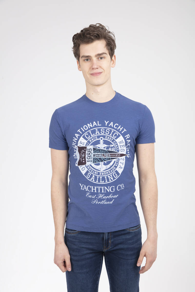 Yachting Printed Crew Neck T-Shirt