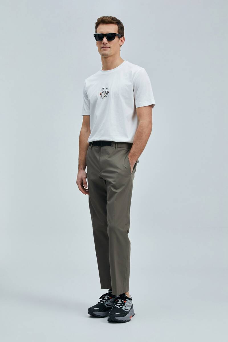 Zany Modern Grafik T- Shirt Beyaz - 1