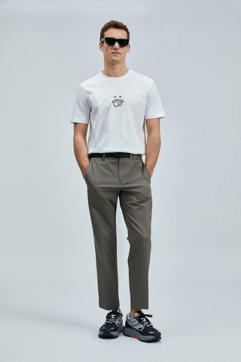 Zany Modern Grafik T- Shirt Beyaz - 2