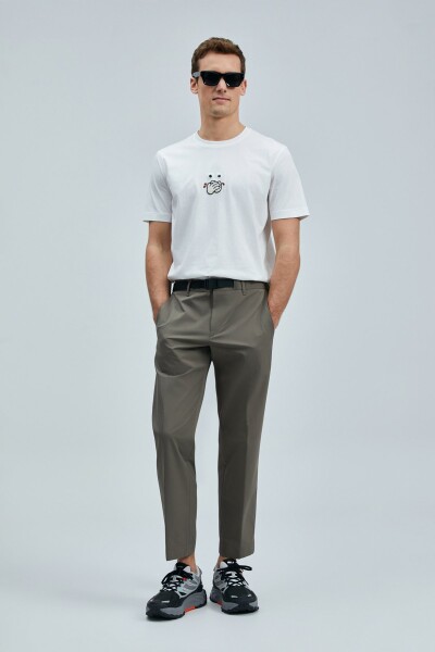 Zany Modern Grafik T- Shirt Beyaz - 5