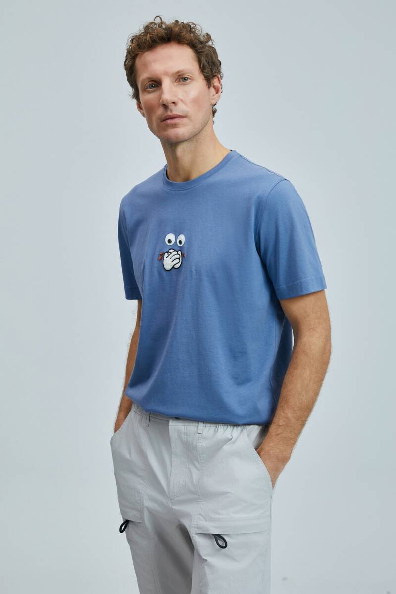 Zany Modern Grafik T- Shirt Koyu Lila - 2