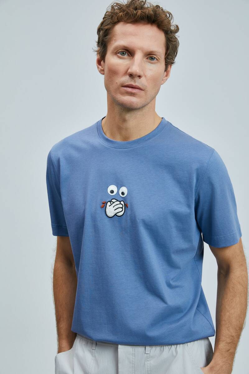 Zany Modern Grafik T- Shirt Koyu Lila - 3